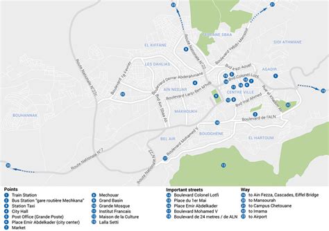 Map of Tlemcen, Algeria - karolinka