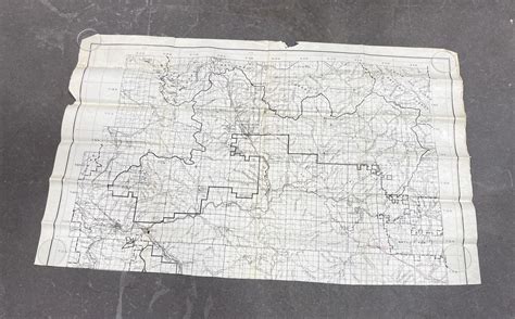 Antique Flathead National Forest Map