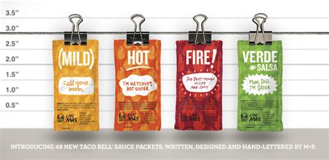 Taco Bell Sauce Packets Lettering — Jen Montgomery Art Direction ...