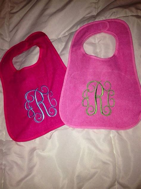 Monogrammed baby bibs by MonogramsByHannah on Etsy, $8.00 | Monogrammed ...