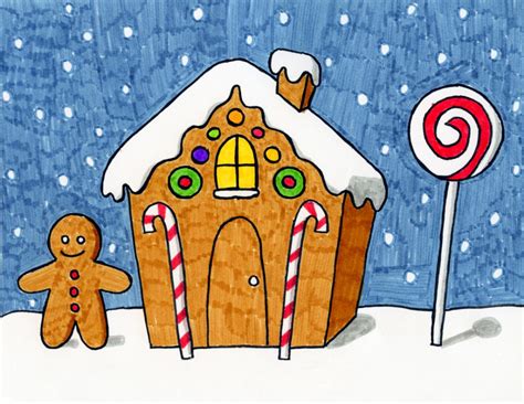 Draw a Gingerbread House · Art Projects for Kids