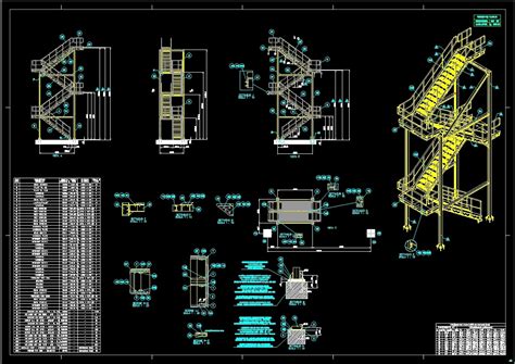 Details Of Metal Stairs DWG Detail for AutoCAD • Designs CAD