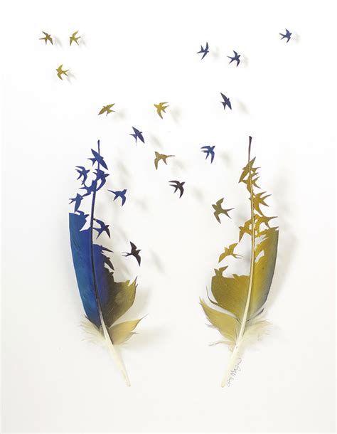 Flights of Fancy: Bird Feather Art by Chris Maynard | Yatzer