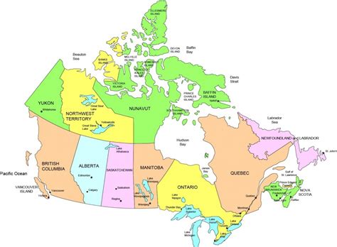 Printable Blank Map Of Canada With Provinces And Capitals - Printable Maps