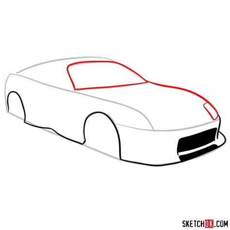 How to draw 1993 toyota supra in 12 steps sketchok easy drawing guides ...