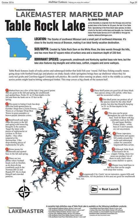 Table Rock Lake Fishing Map Zip Code Map | Images and Photos finder