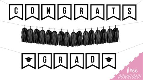 Free Printable Graduation Banner - By Sophia Lee