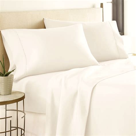 Organic Cotton Bed Sheets India (500 TC) - Crème