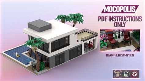 LEGO® MOC Modern Custom House (High Tech) | PDF instructions (NO PARTS)