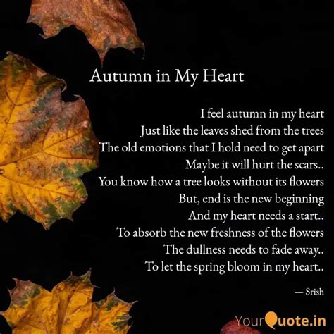 I feel autumn in my heart... | Quotes & Writings by Srishti Singh ...