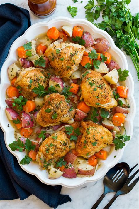 Braised Chicken Thighs {with Vegetables} - Cooking Classy