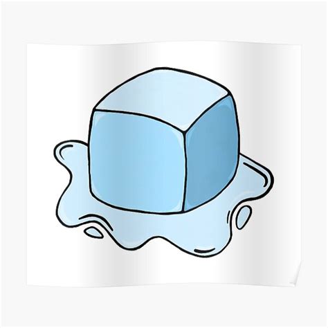 "Ice Cube (Melting)" Poster for Sale by BaconPancakes21 | Redbubble