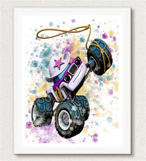 Blaze and the Monster Machines Starla Print Monster Truck | Etsy