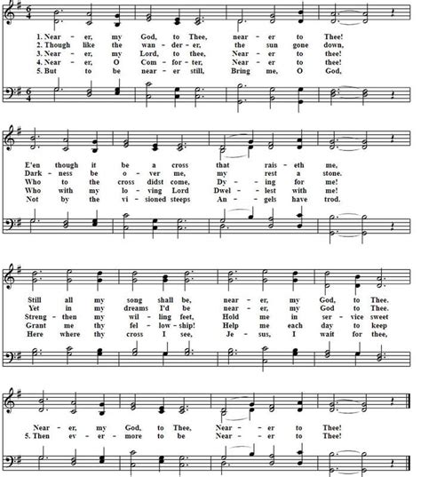 Nearer My God To Thee Easy Sheet Music And Tin Whistle Notes - Irish ...