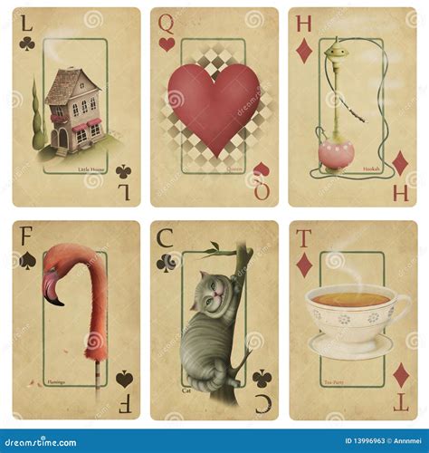 Vintage playing cards stock illustration. Image of smoke - 13996963