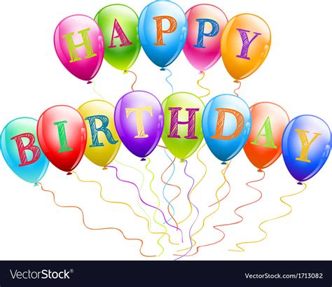 Happy birthday balloons Royalty Free Vector Image