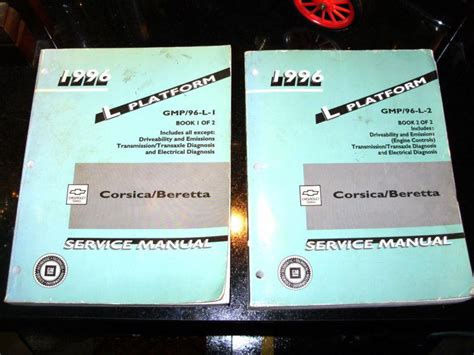 Buy Original 1996 Chevrolet Corsica Beretta 2 Book Service Shop Repair ...