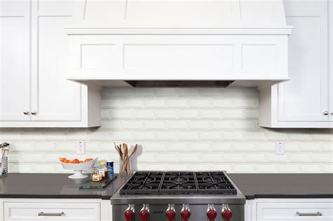 White Beveled Subway Tile 3X6 - MSI Backsplash Tile