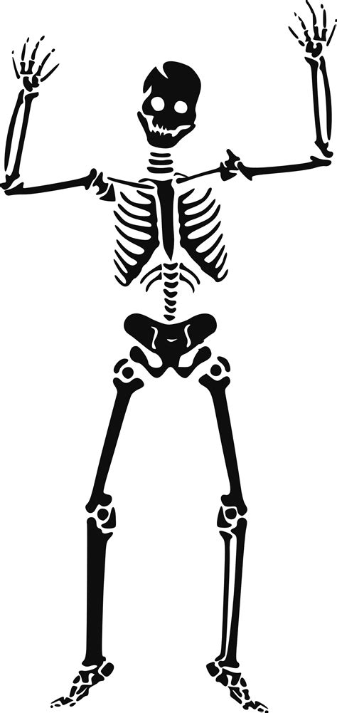 Happy Skeleton - Free Halloween Vector Clipart Illustration