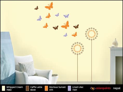 Butterfly Stencil Design On Wall - 800x600 Wallpaper - teahub.io