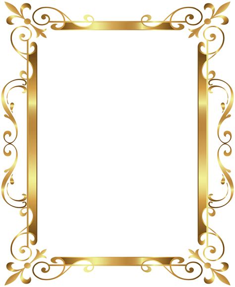 Gold frame Clip art - Gold Border Frame Deco Transparent Clip Art Image ...