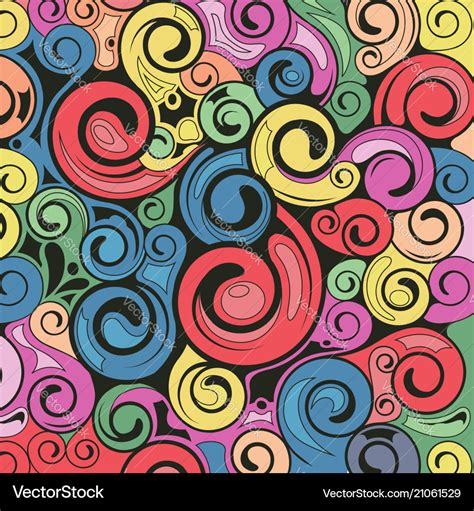 Swirl retro art pattern background Royalty Free Vector Image