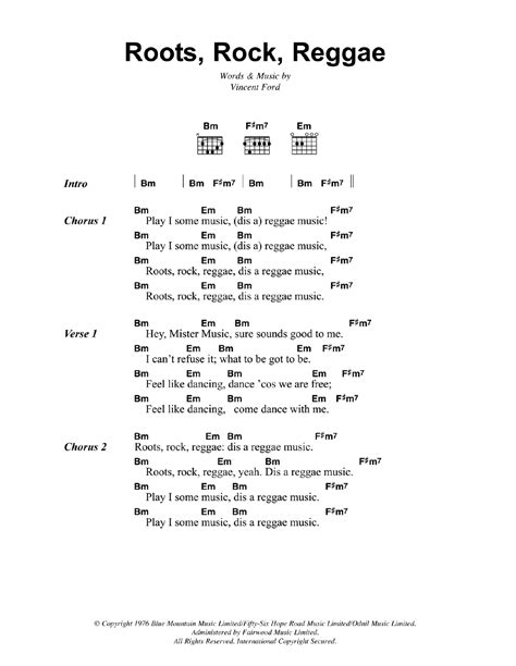 Roots, Rock, Reggae by Bob Marley - Guitar Chords/Lyrics - Guitar ...