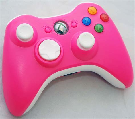 Official Microsoft XBox 360 PINK/White Wireless Controller game gaming ...