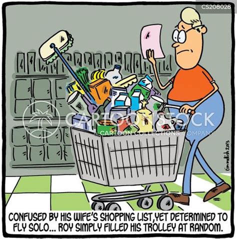 Shopping List Cartoons and Comics - funny pictures from CartoonStock