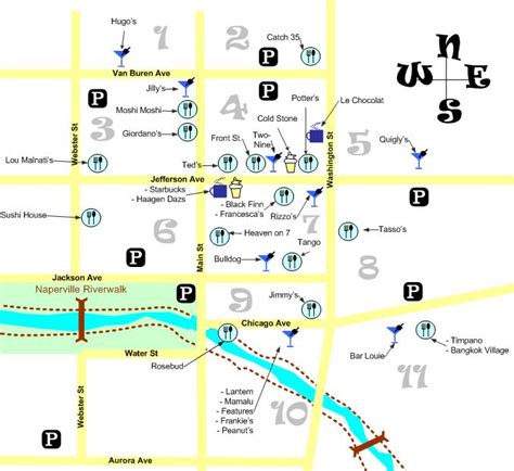 Downtown Naperville Map – Bars & Restaurants – DUPAGEBLOG.COM