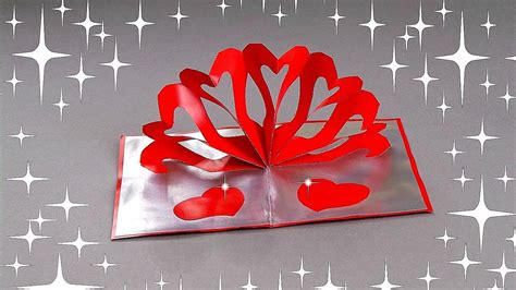 DIY - HEARTS POP UP CARD - TUTORIAL / DIY CARDS - YouTube