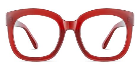 Gala - Square Red Frame Glasses | ABBE Glasses