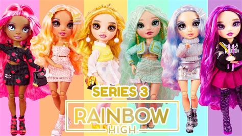 RAINBOW HIGH Series 3 Dolls FULL COLLECTION UNBOXING! | Rainbow, Dolls ...