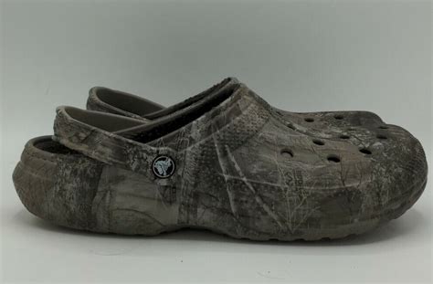 Crocs RealTree Camo Faux Fur Lined Clogs Men's Size 11 - Gem