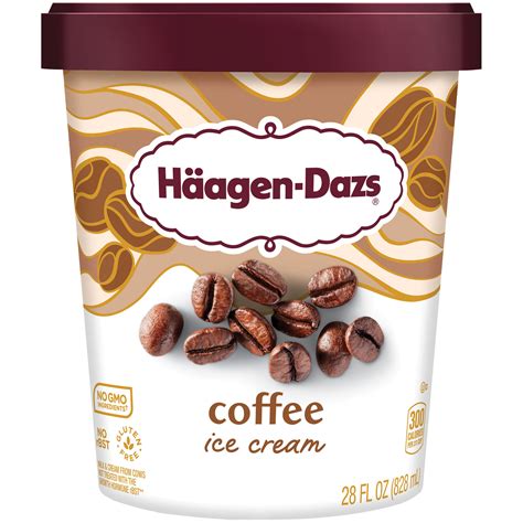 HAAGEN-DAZS Ice Cream, Coffee, 28 Fl. Oz. Tub | No GMO Ingredients | No ...