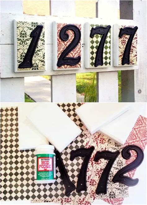 30 DIY House Number Ideas and House Number Signs - Blitsy