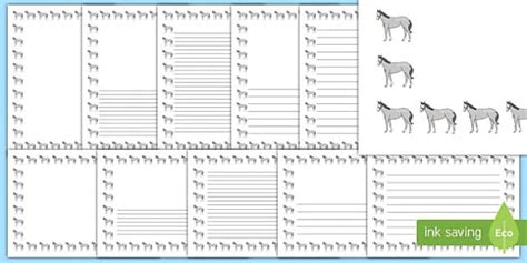 Horse Page Borders- Portrait Page Borders (teacher made)