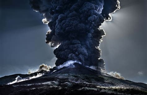 An eruption of Italy's Stromboli volcano on July 3, 2019, as seen from ...