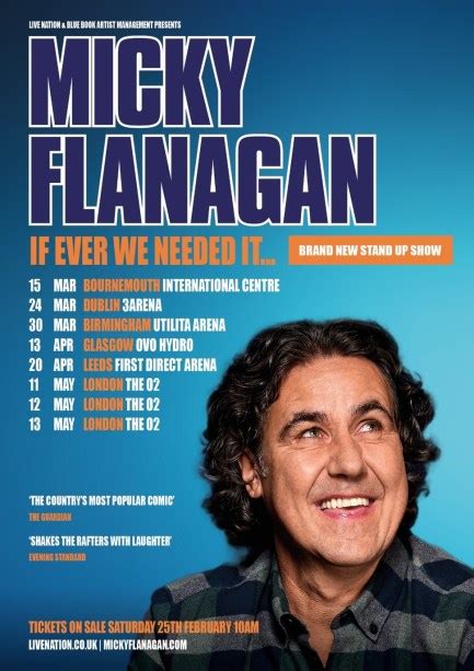 Dates and venues confirmed for Micky Flanagan's new tour