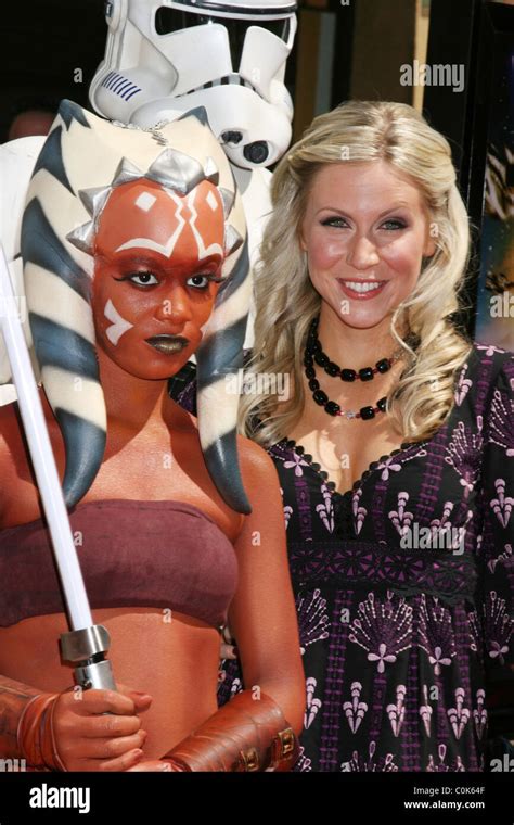 Ahsoka Tano with Ashley Eckstein who voices the character 'Star Wars ...