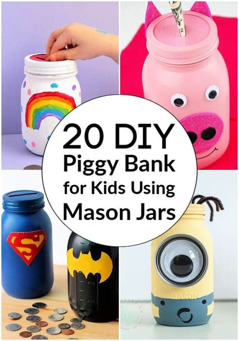 20 diy piggy bank ideas for kids using mason jars – Artofit