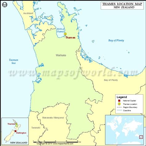 Where is Thames | Location of Thames in New Zealand Map