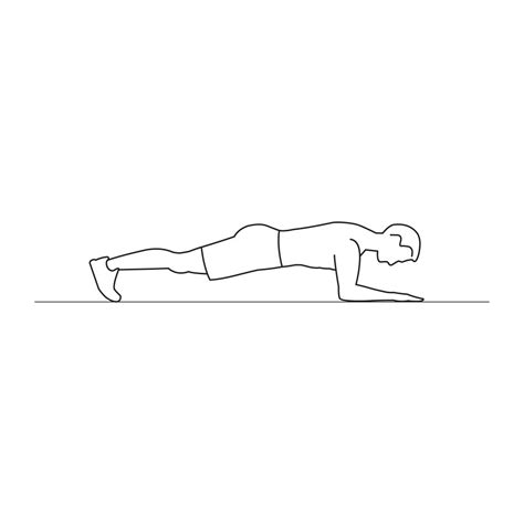 Fitness Vector Illustration: Elbow Plank Workout – Stockhype