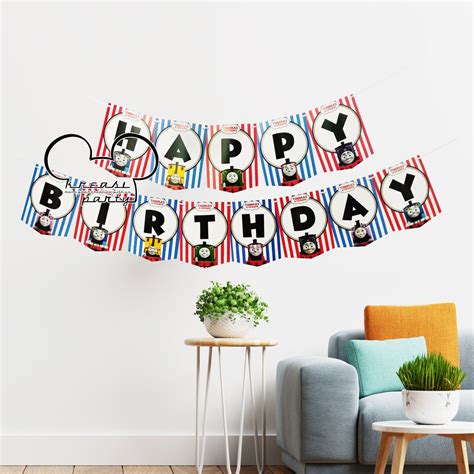 Jual Banner Happy Birthday Thomas / Bunting Flag HBD Thomas / Banner ...