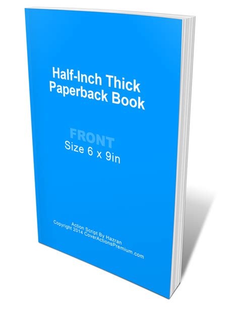 6x9 Paperback Book Mock Up | Cover Actions Premium | Mockup PSD Template