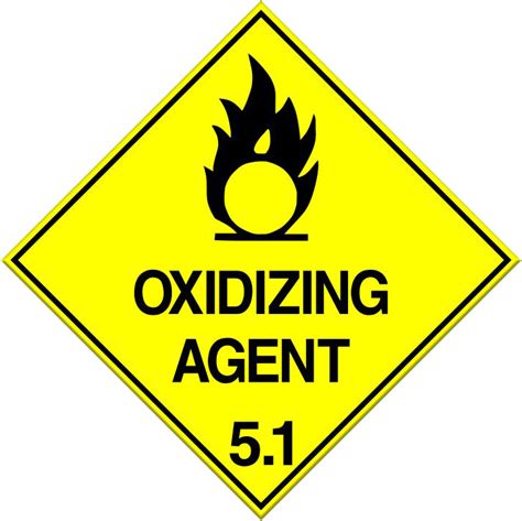 Dangerous Goods Sign | Oxidizing Agent (5.1) Sign Here Signs