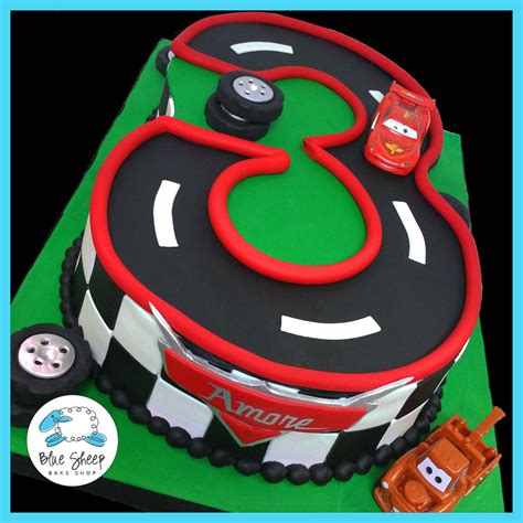 #3 Carved Cars Themed Cake | Lightning mcqueen birthday cake, 3rd ...