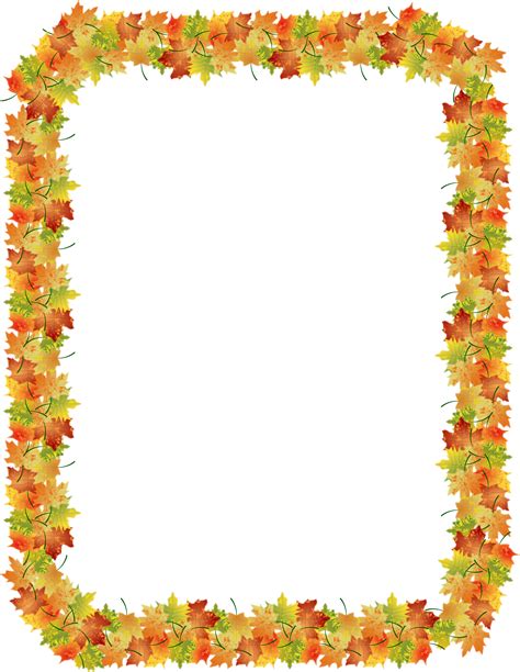 Autumn Leaf Color Clip Art Fall Frame Border Png Clipart Image Png ...