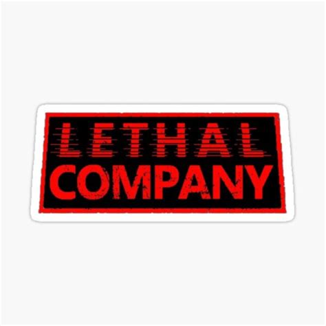 "Lethal Company Logo Dark" Sticker for Sale by EmberlyDawn | Redbubble