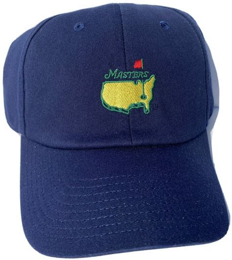 2022 MASTERS NAVY LOGO PERFORMANCE HAT AUGUSTA NATIONAL GOLF ADJUSTABLE ...